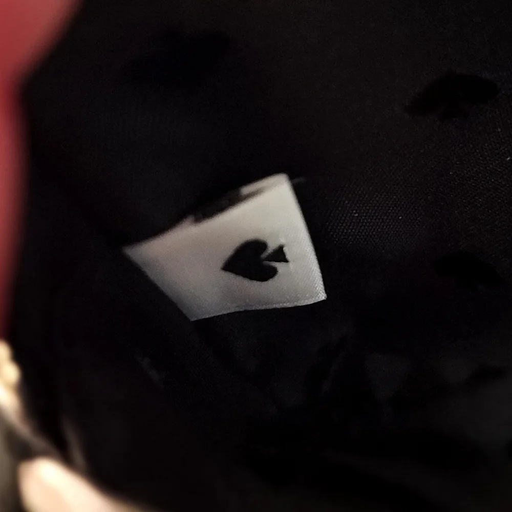 Kate‎ Spade Glitter Camera Black Leather Clutch